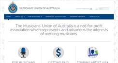 Desktop Screenshot of musiciansunion.com.au