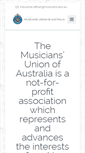 Mobile Screenshot of musiciansunion.com.au