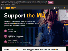 Tablet Screenshot of musiciansunion.org.uk